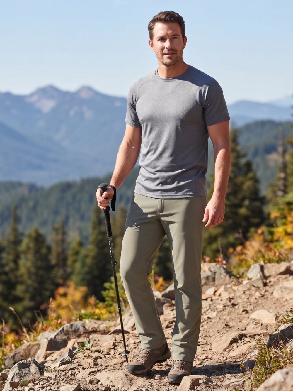 Columbia Omni-Shield Hiking Cargo Pants Green Men's 38x30